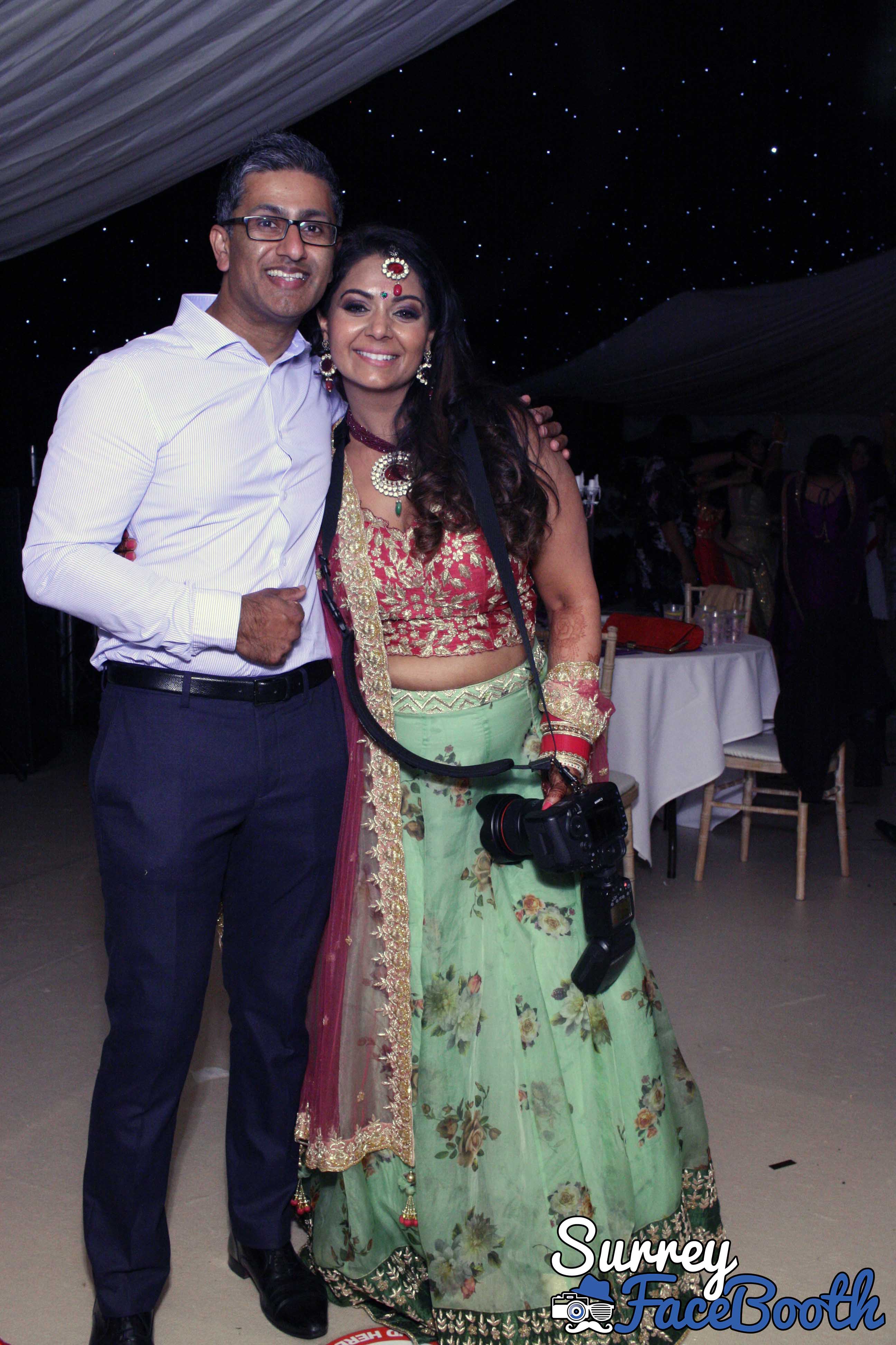 Ravinder & Dominic's Wedding | View more photos from the event at galleries.surreyfacebooth.co.uk/u/Surrey-FaceBooth/Ravinder-Dominics-Wedding